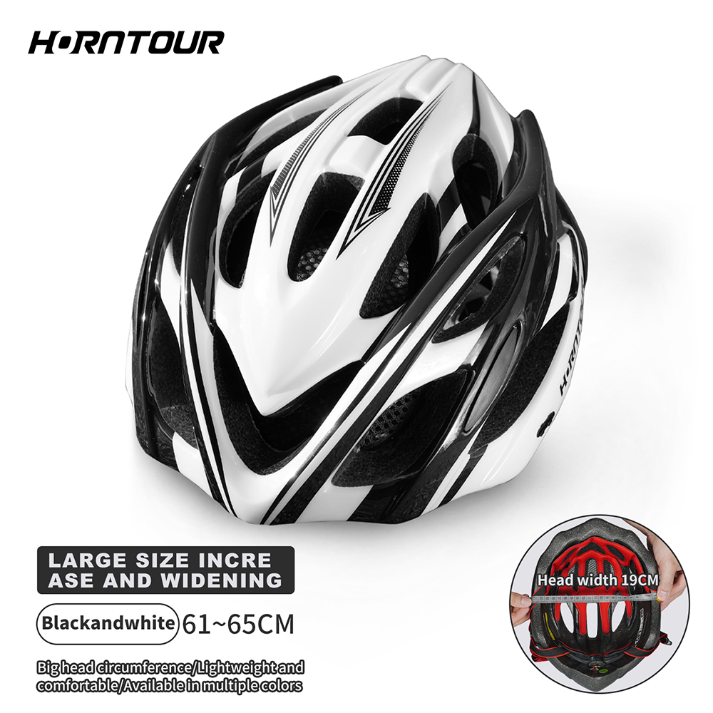 Horntour circunferência da cabeça grande 65cm capacete da bicicleta equitação luz de corrida estrada das mulheres dos homens carga ao ar livre luz da cauda casco: Verde exército
