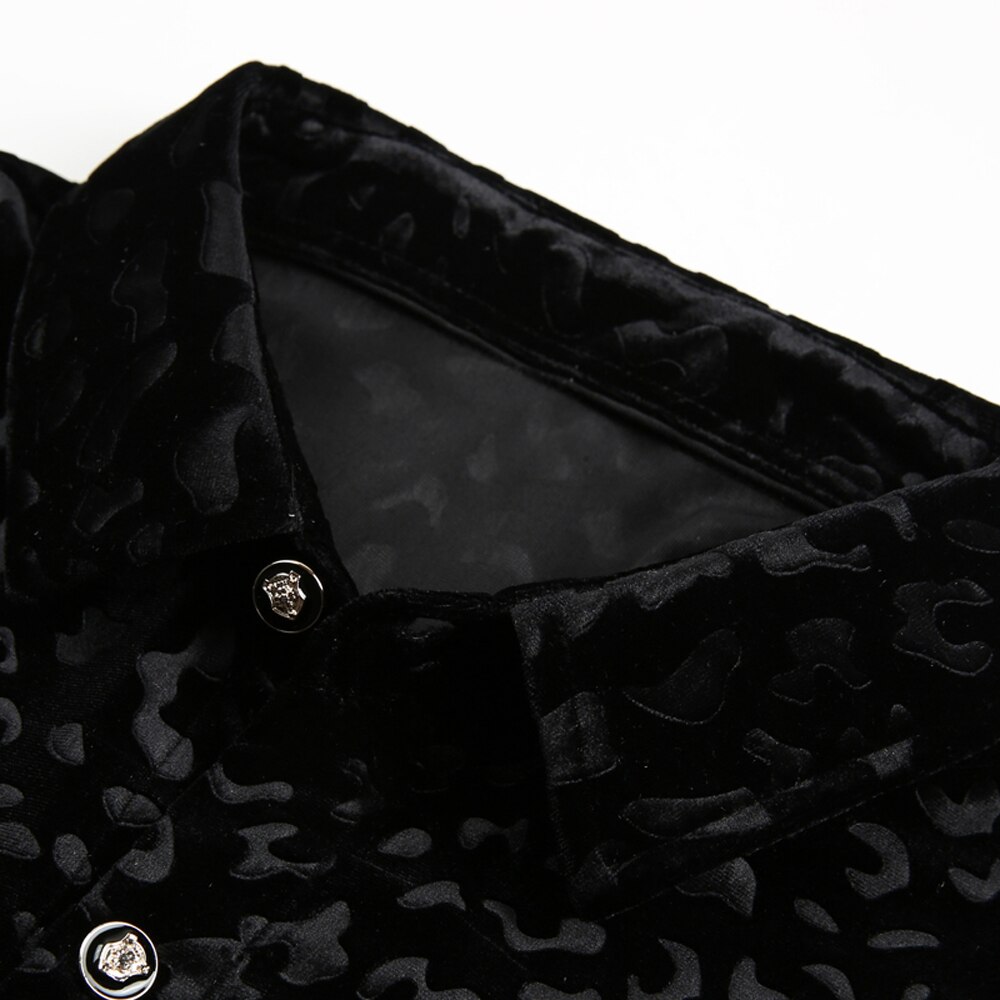 HETOBETO Männer Hemden Langarm Samt Kleid Shirt Mann Geschäft Hemd Masculina Camisa Vetement Homme