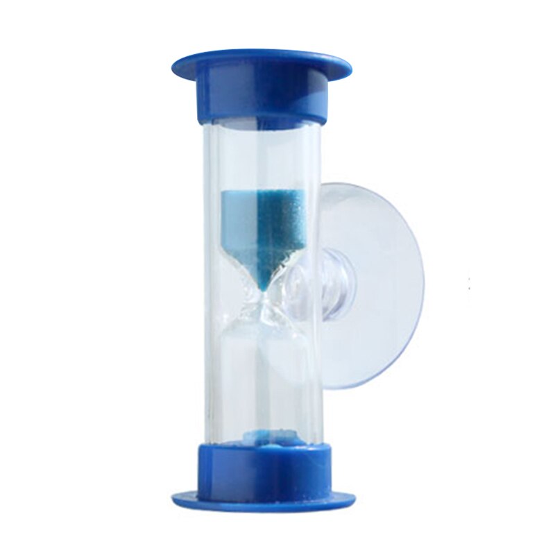 1pc 3 Minutes Hourglass Shower Timer Blue Sand Clock With Plastic Suction Cup Children Supplies Home Decoration