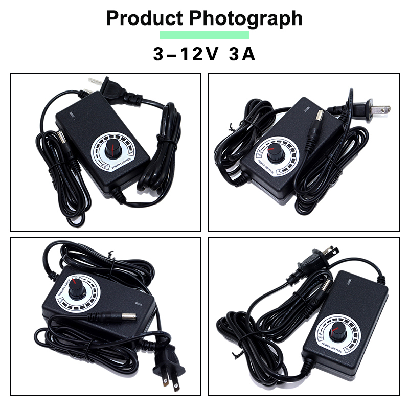 AC DC Adjustable Power Supply 3V 5V 6V 9V 12V 2A 3A 5A 10A AC/DC Switching Powe Supply Adapter Universal 220V To 12V Volt Adapte