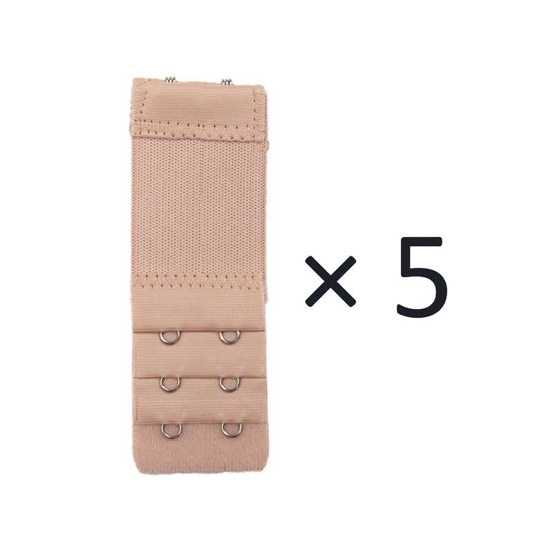 5Pcs/set 2 Hook Bra Extender for Women's Elastic Bra Extension Strap Hook Clip Expander Adjustable Buckle Intimates Accessories: Fuchsia