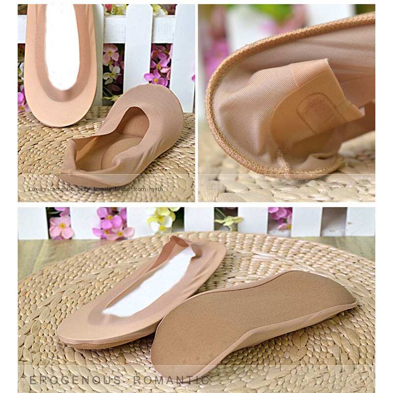 Arch Support 3D Socks Foot Massage Health Care Women Summer Autumn Female Socks Ice Silk Sock Shallow Mouth Silica Gel Invisible