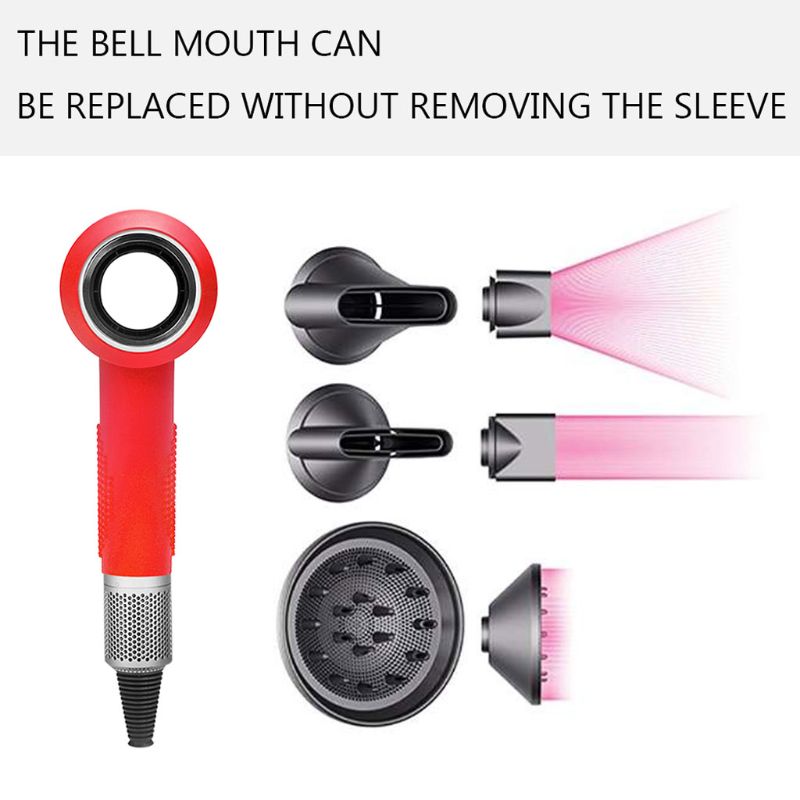 Colorful Silicone Anti-scratch Body Head Protective Cover Case Skin for Dyson Hair Dryer