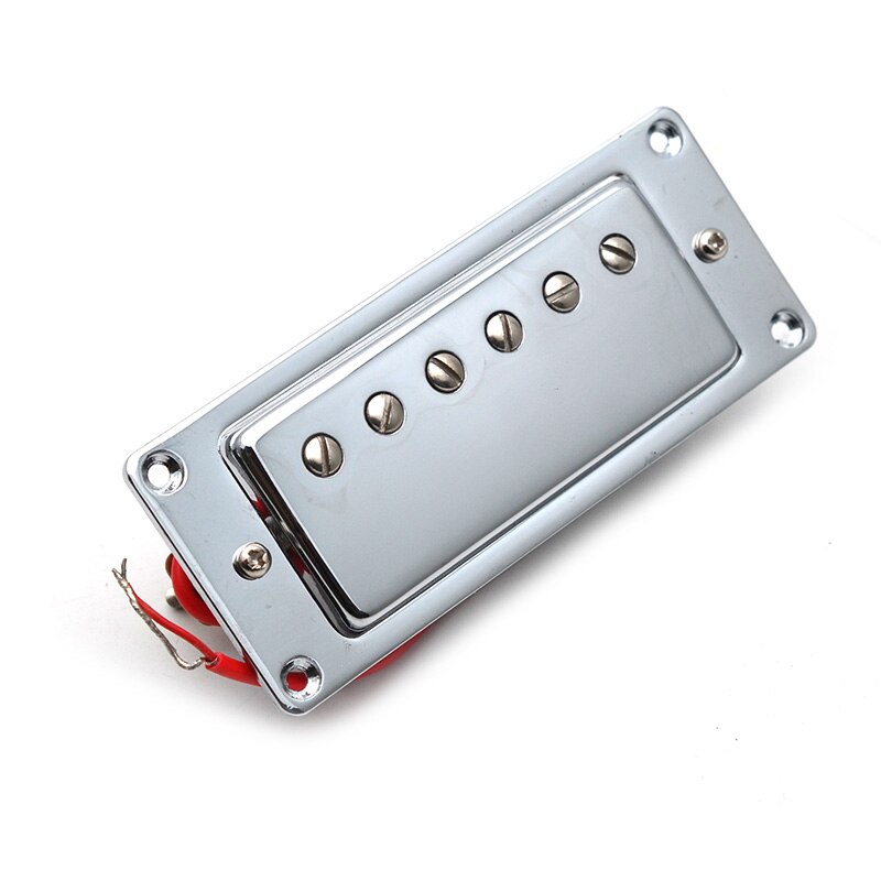 Mini 6 Hole Electric Guitar Humbucker Pickup Neck&Bridge Pickup Pickup for LP Guitar Black/Gold/Chrome: Chrome Neck