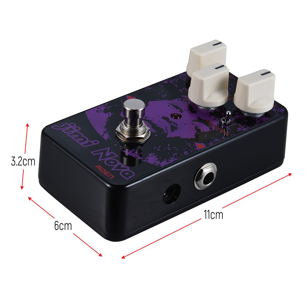 MOEN AM-VB Guitar Effect Pedal Jimi Nova Chorus/ Vibration 2 Modes Effect Guitar Pedal True Bypass Full Metal Shell