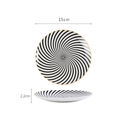 Nordisk huvudrätt geometrisk servis hem restaurang kök middagsfat porslin dessert bestickset tårta keramiskt fat: J