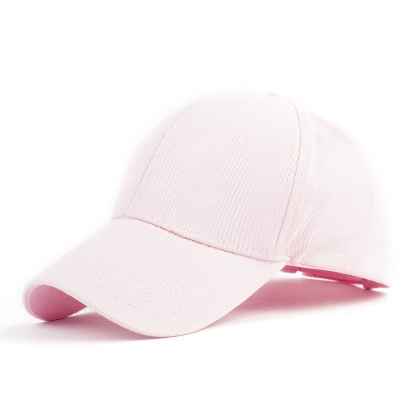 Gorra de béisbol con cola de caballo para mujer, Color sólido, transpirable, parasol, sombrero para el sol después de la apertura, gorra de tenis deportiva: pink colour
