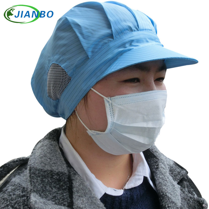 Anti Static Protective Headgear Cleanroom ESD Clean Room Food Working Hat Industrial Security Labor Workshop Head Protection