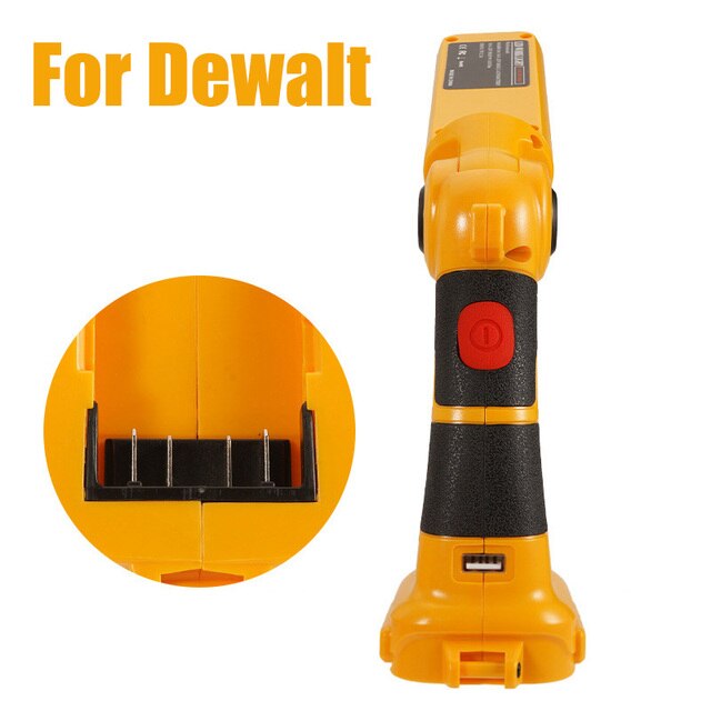 12W Tool Licht Voor Dewalt Voor Makita Voor Bosch Voor Milwaukee 18V Lithium Ion Batterij Zaklamp Indoor Outdoor led Werken Lamp: For DeWalt