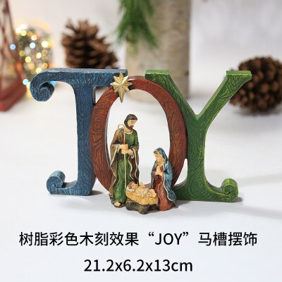 Set de decoraciones de la iglesia de nacimiento de Jesús católico, Sanger, adornos de navidad, , recuerdo de la Iglesia: 7