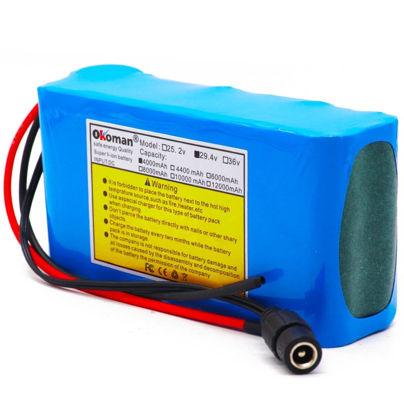 24V 4Ah 7S2P 18650 batterie li-ion batterie 29.4v 4000mAh vélo électrique cyclomoteur/électrique/lithium ion batterie + chargeur