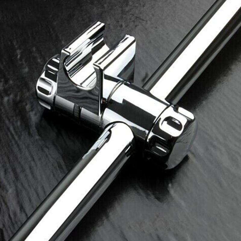 Chrome Vervanging Douchekop Houder Bracket Slider Verstelbare Kit Rail Klem W2T2