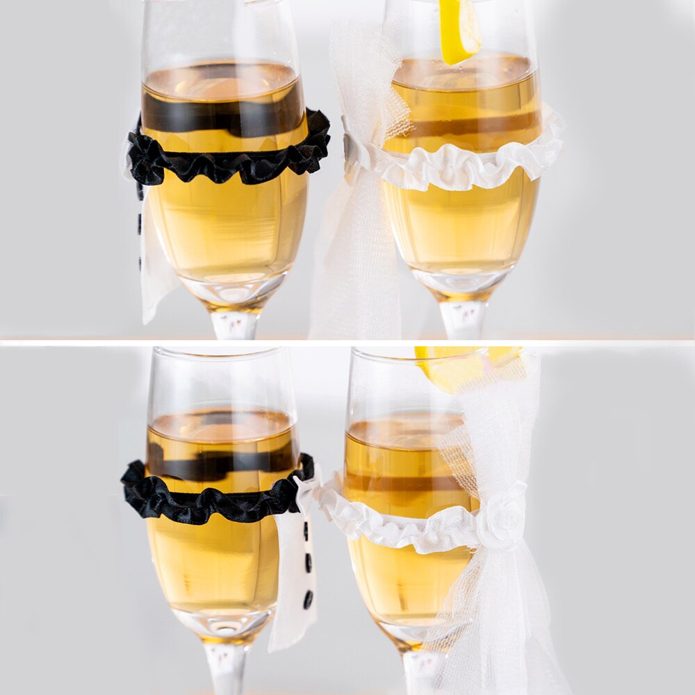 Velo de novia para novio, accesorios de decoración, copas de vino, Copas de tostado, de boda, 2 uds.