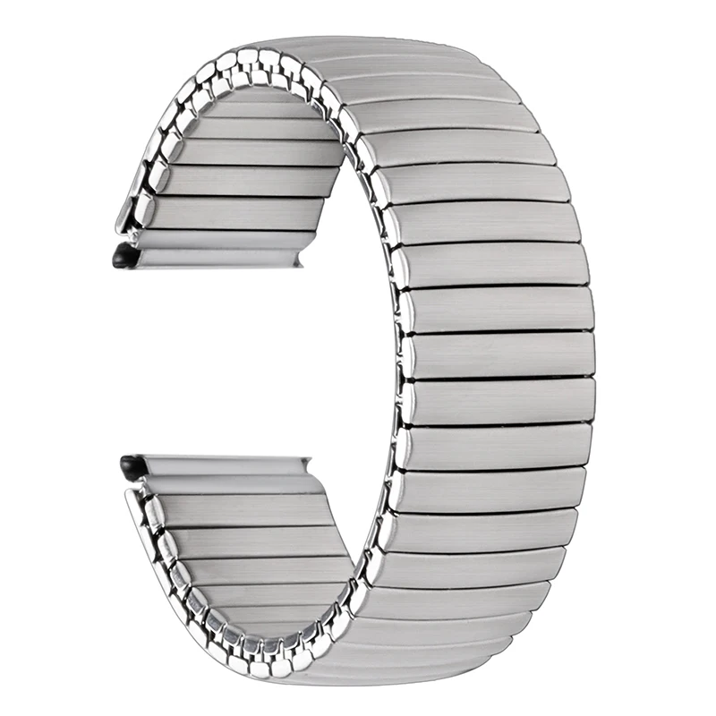 Banda de acero inoxidable 12mm 14mm 16mm 18mm 20mm 22mm correa elástica correas de reloj de Metal pulsera de repuesto pulsera Universal: Black Yellow / 12 mm