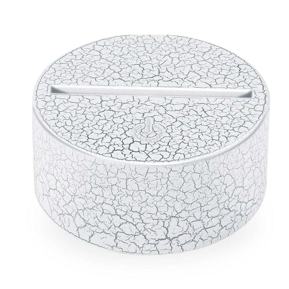 Soporte de lámpara 3D con de grieta, Base de lámpara táctil para iluminación nocturna, Base de luz LED de 7 colores, adorno luminoso moderno A casa
