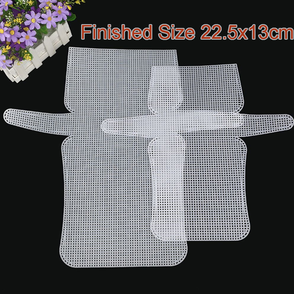 Tissu en maille plastique pour sac, tapis, bricolage, couture artisanale, crochet de loquet, accessoires de grille, fournitures artisanales: M