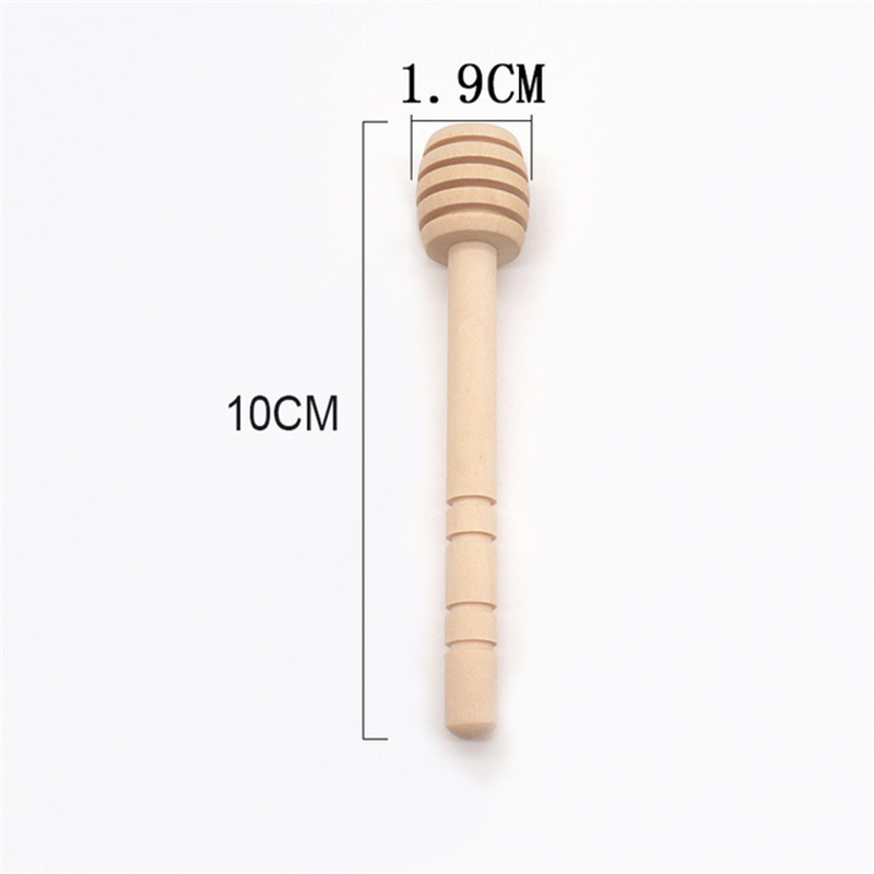 10/50/100Pcs Mini Houten Honing Lepel Honing Lange Handvat Houten Roer Bar Honing Jar Supplies Melk thee Mengen Stok Dessert Gereedschap: 10cm / 100pcs