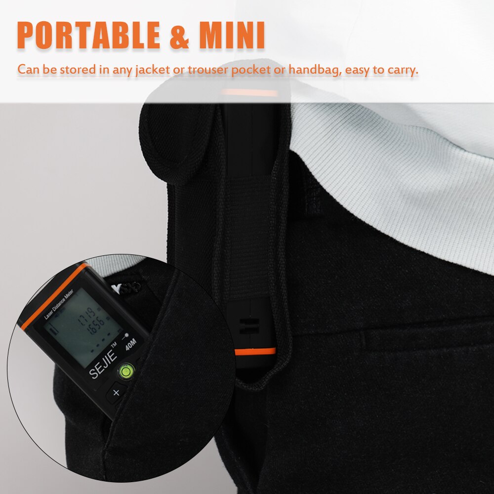 Handheld Digital High Accuracy Measure Rangefinder Red Light Distance Meter Building Measurement Device With Backlight