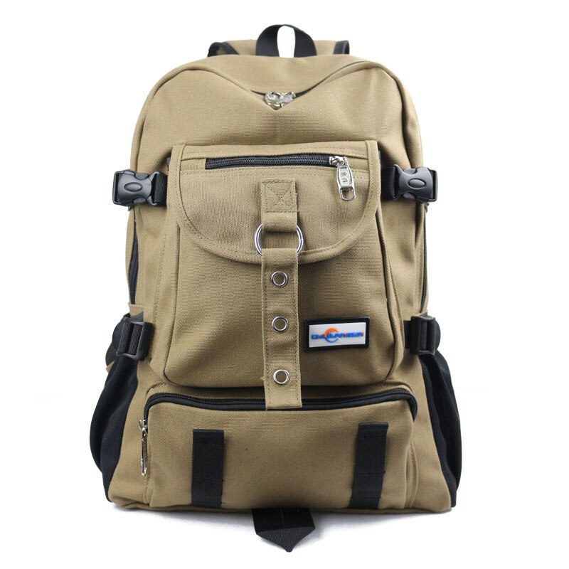 Chuwanglin Leisure Mannen Rugzak Reistas Riem Rits Effen Kleur Toevallige Canvas Rugzak Schooltas ZDD5194