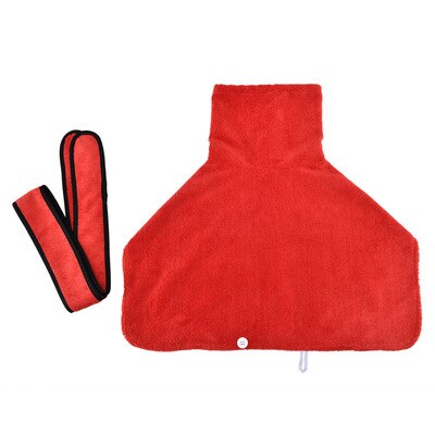 Hundehåndkle superabsorberende hundebadekåpe mikrofiberbadehåndklær hurtigtørkende kattebadehåndkle for liten middels stor hund: Rød / S