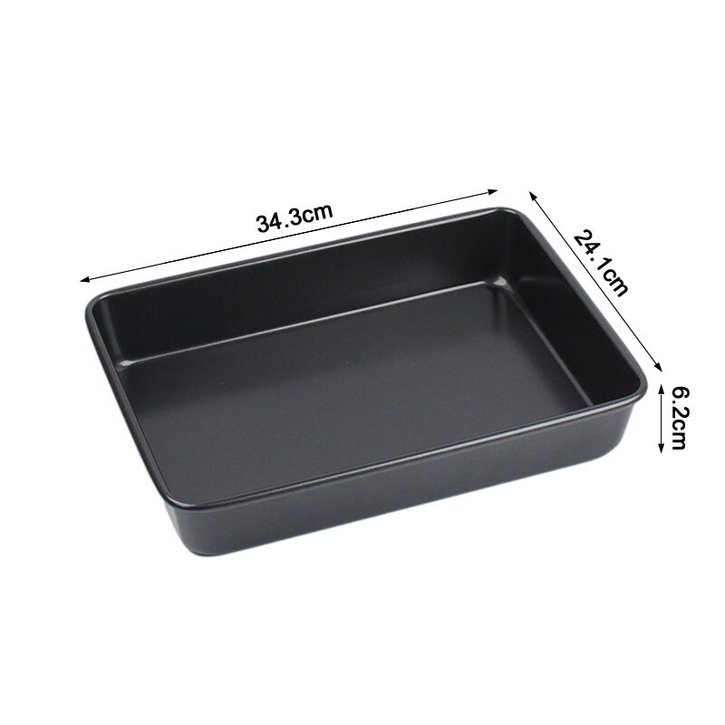 14-inch rectangular non-stick tray oven shallow tray diy cookie baking tray bread cake baking tools baking pan: 34.3cm