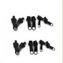 12/6Pcs Universal Instant Fix Zipper Repair Kit Replacement Zip Slider Teeth Rescue Zippers Sewing Clothes Tool: Black-12pcs-opp