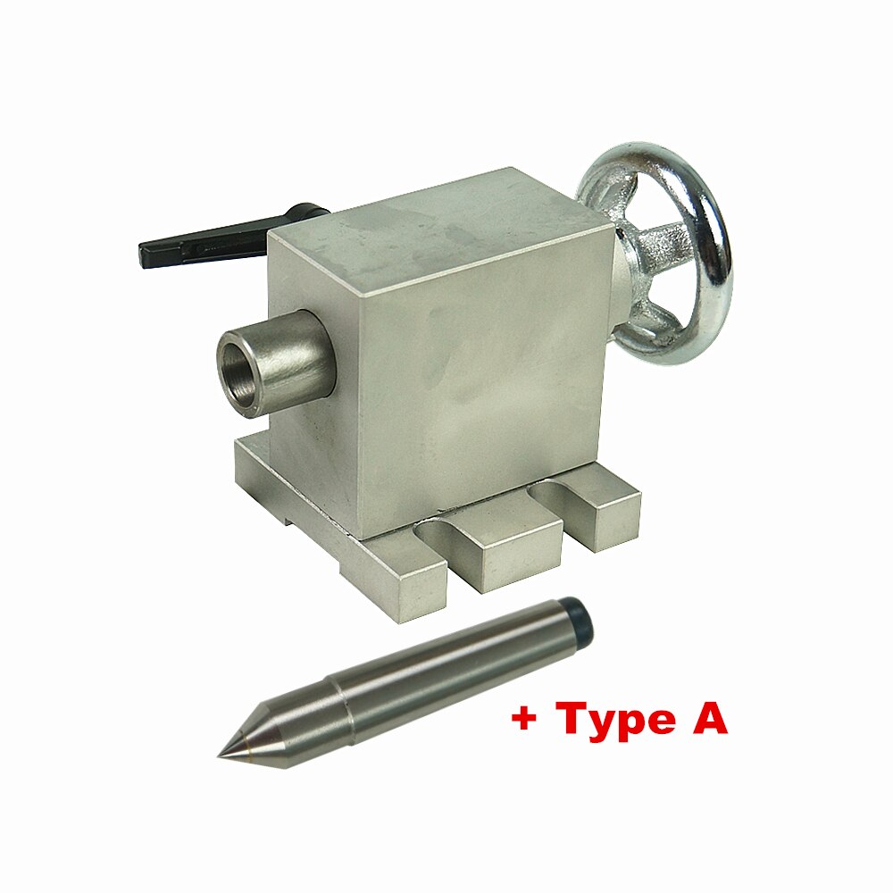 Eje rotativo cnc, contrapunto de actividad en contrapunto MT2, máquina de grabado del torno, Portabrocas: Tailstock A
