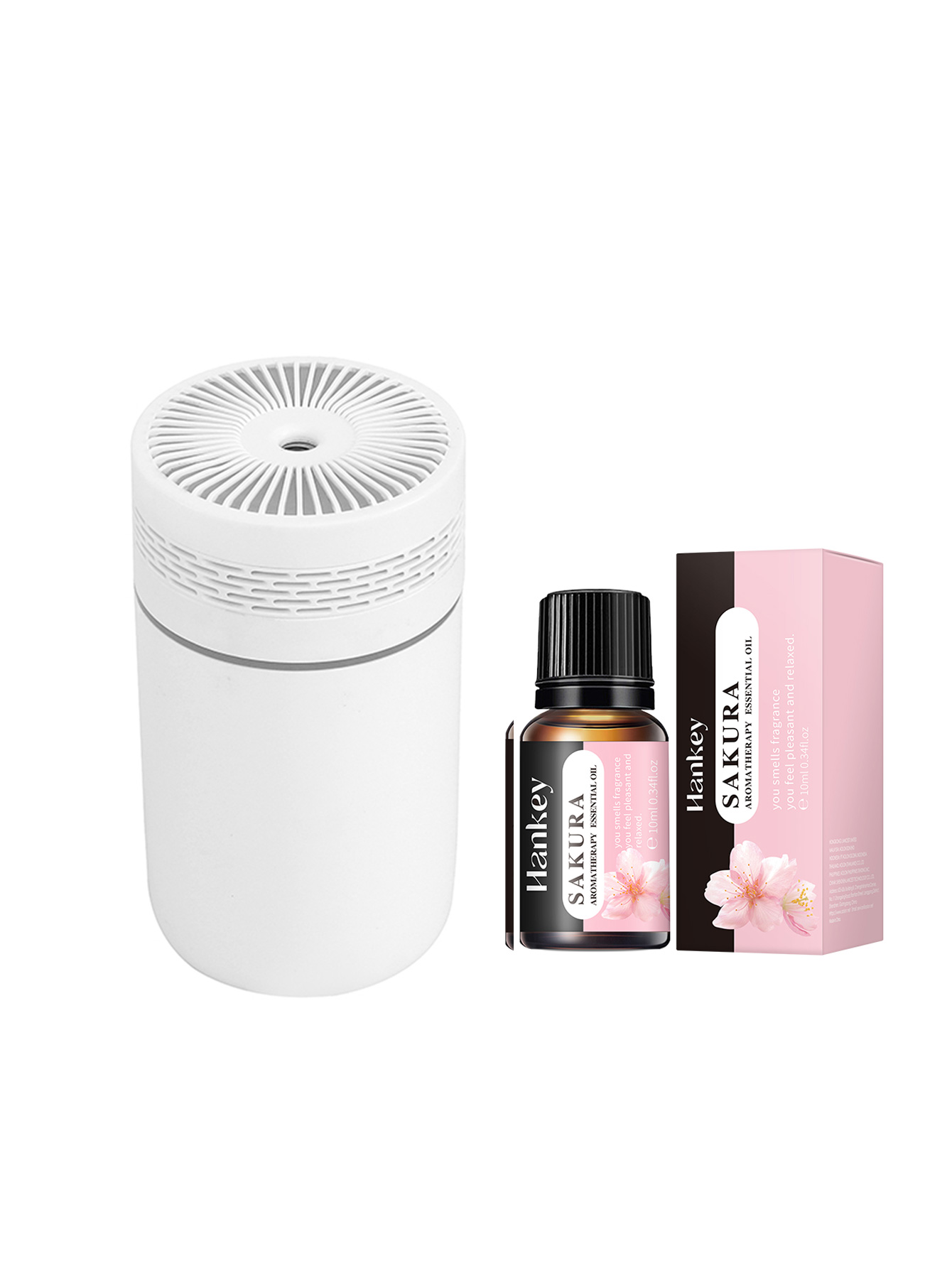 Auto-Luftbefeuchter, tragbarer Mini-Spray-Luftbefeuchter mit LED-Licht, USB-betriebener Aromatherapie-Öldiffusor für Schlafzimmer und Reisen: Eisenoxid Rot
