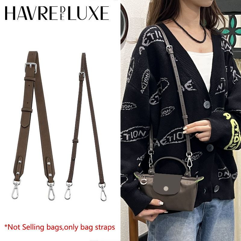 Zapasowy pasek na ramię ze skóry bydlęcej do małego paska crossbody Longchamp bez modyfikacji dziurkowania