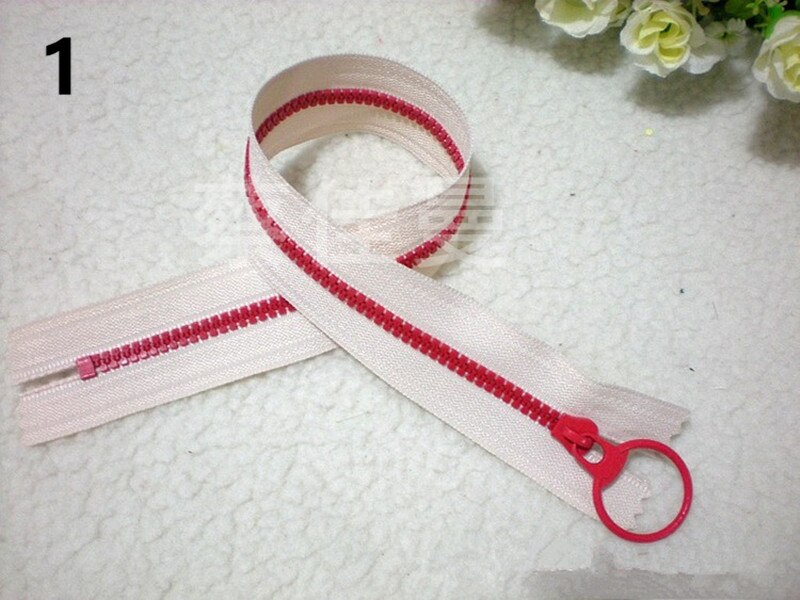 DONYAMY 10Pcs 15cm/20cm 3# Closed End Resin Zippers 10 Colors Pull Ring Zipper Head DIY Sewing Bag Garment Zipper: 1 / 15CM