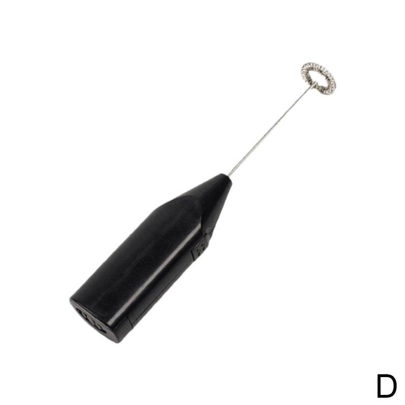 1pc Milk Drink Coffee Whisk Mixer Electric Egg Beater Tool Mini Handle Kitchen Practical Cooking Foamer Frother Stirrer V7H2: Black