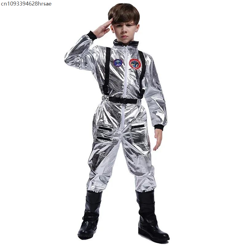 Halloween Erwachsene Silber Astronaut Kostüm Kinder Astronaut Kostüm Paare Spaceman Cosplay Anzug Party Dress Up Geburtstag