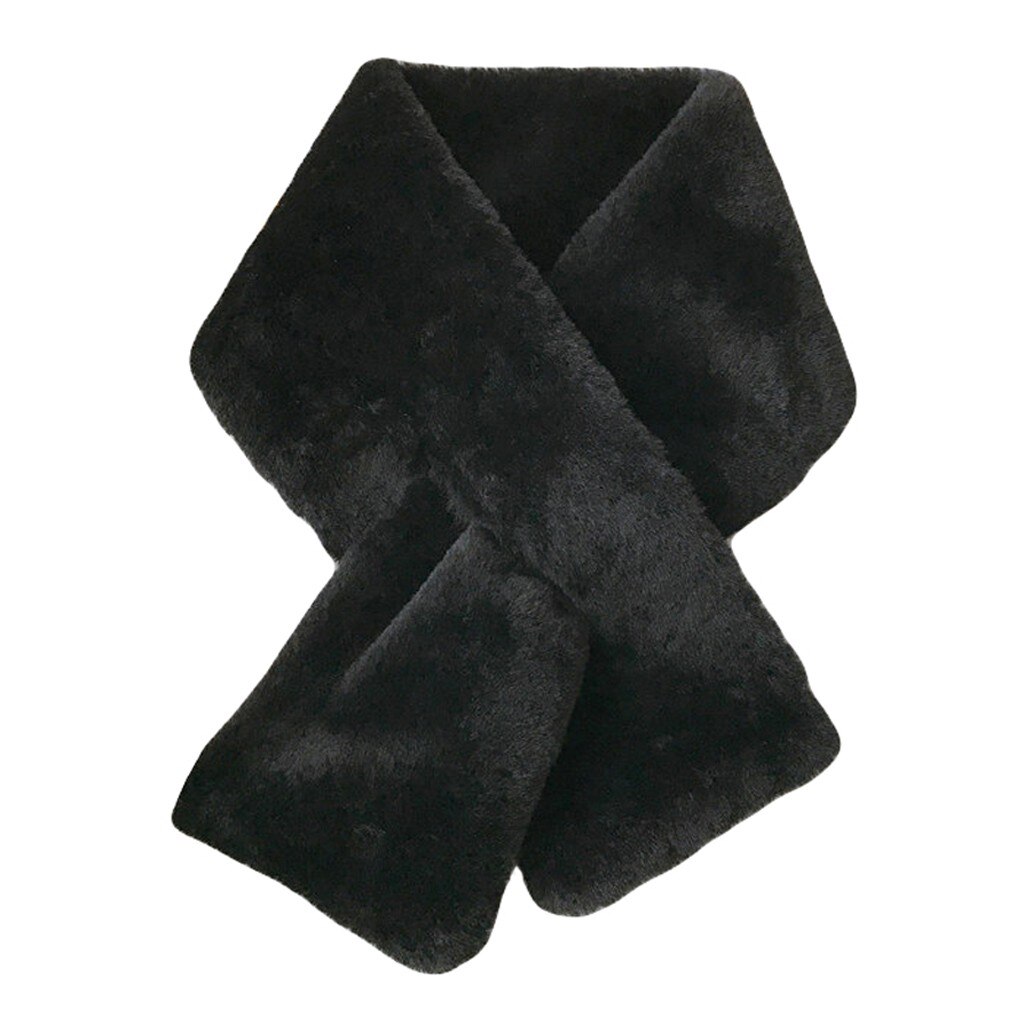 Kobiety moda szalik zimowe futro kaszmirowe szale jednokolorowe utrzymuj panie ciepłe szale śliczne wysokiej jakości szale damskie Echarpe: czarny