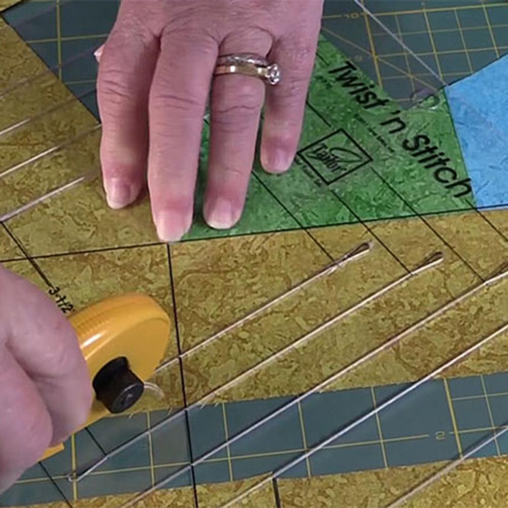 Transparent Plastic Twist'n Stitch Ruler Pinwheel Block Sewing Quilting Template Windmill Stitching Cutting Rulers DIY Supplies