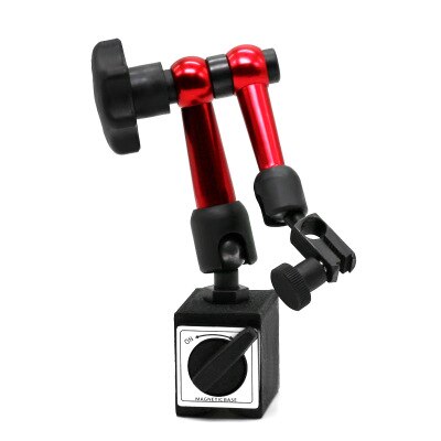Mini Universal Flexible stand with Dial Test Indicator Magnetic Base Holder Stand Magnetic Correction Gauge Stand dial indicator: Red