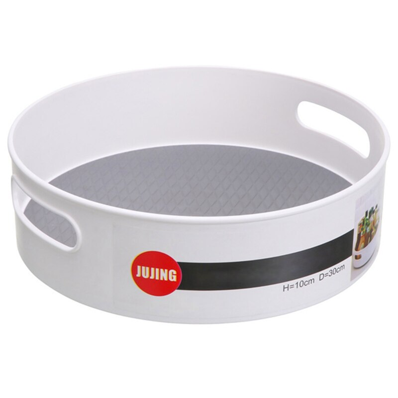Multi-Function 360 Degree Rotating Storage Tray Container For Home Kitchen Cosmetics Turntable Rack Anti-Slip Spinning Organizer: GY2(30x10cm)