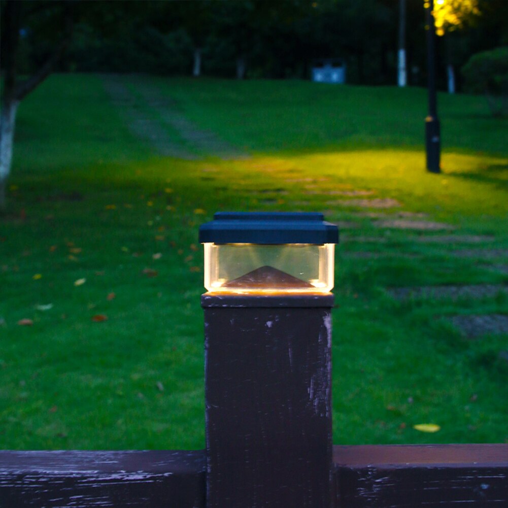 8 LED Solar Column Lamp Waterproof Decorative Light for Outdoor Landscape