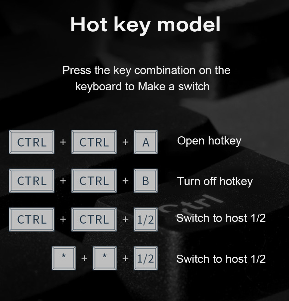 KVM USB 3,0 interruptor Hotkey 2 en 4 salida USB Hub interruptor de tecla de acceso directo para teclado ratón impresora controlador compartido USB KVM