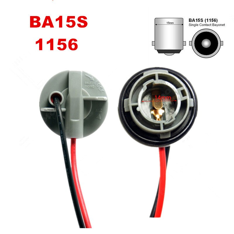 2X 1156 382 Bulb Socket BA15S Lamphouder P21W Adapter Base Connector Auto Licht Base Auto Led Gloeilamp Socket connector