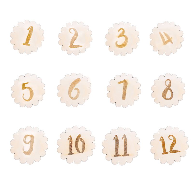 nordisch Einfache Baby Geburt Monat Schild Karten Geburtstag Denkmal Meilenstein Holz Karte