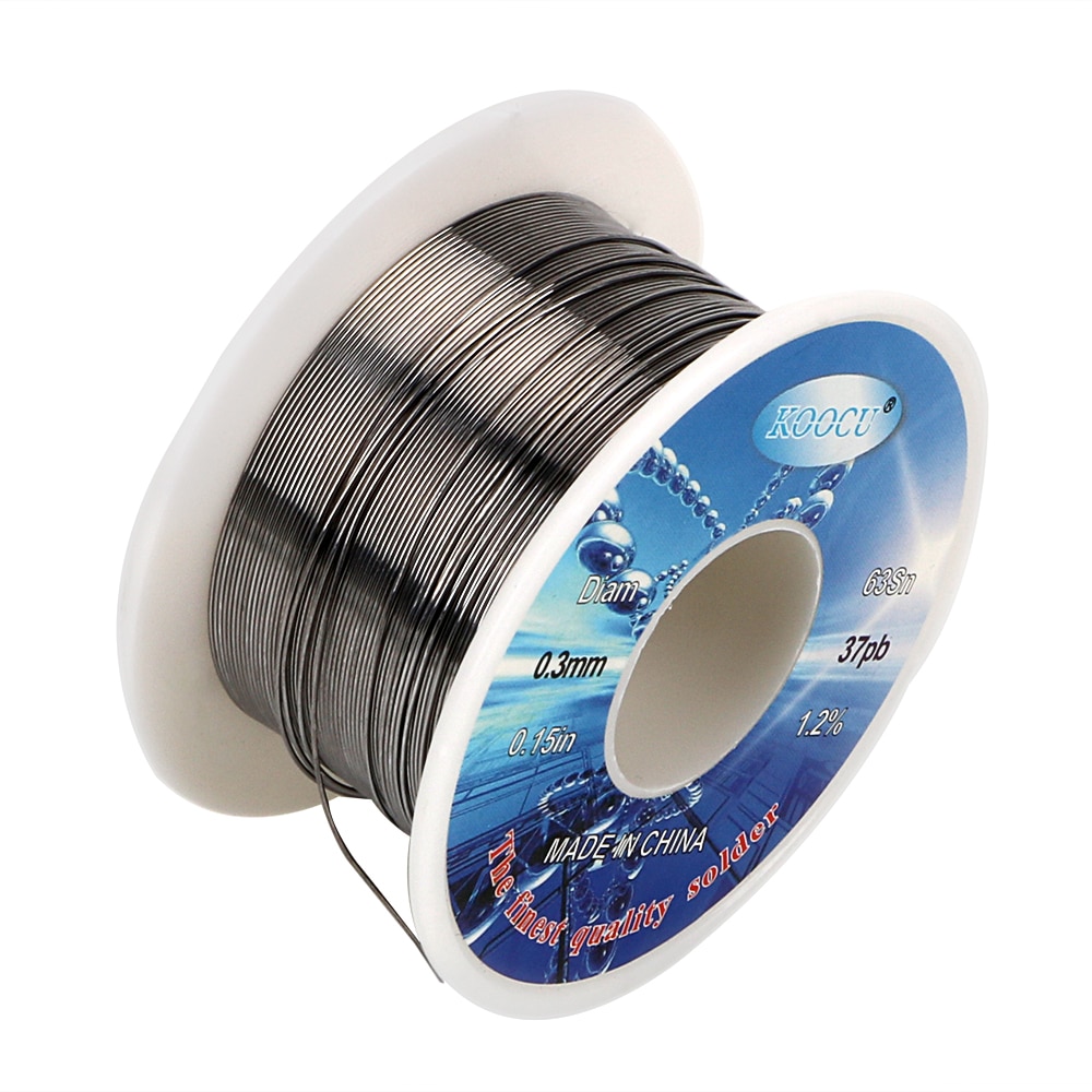 NICEYARD Long Wire Reel Solid Solder 0.3mm Flux Core 63% Tin 37% Lead Soldering Supplies Welding Wires