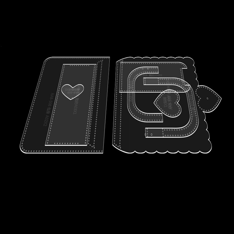 1Set Bag Acrylic Sewing Pattern Messenger bag Template DIY Leathercrafts Template 19*13*6.5cm