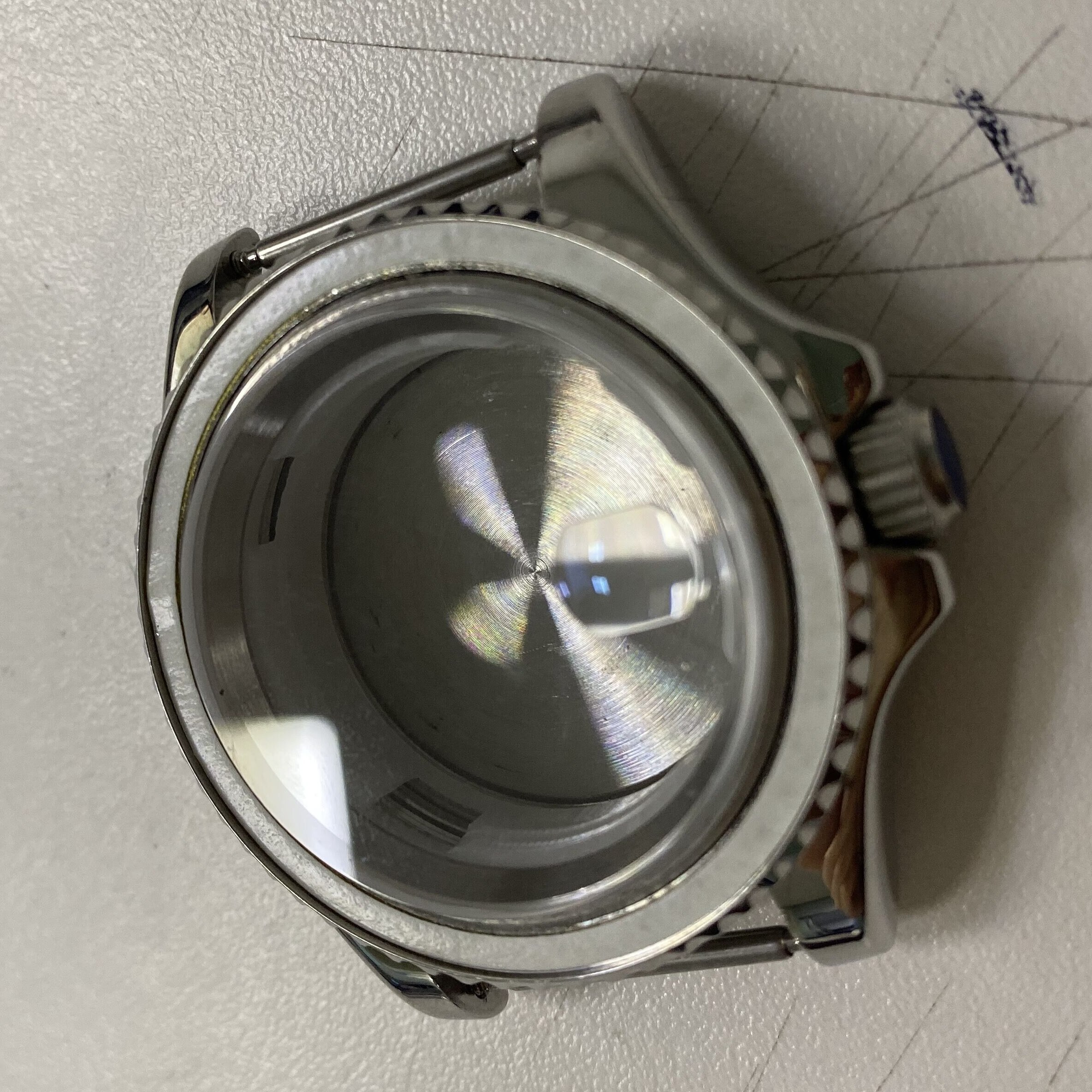 40mm Stainless Steel Watch Case Sapphire Mirror Case Watch Accessories Suitable for 8215/8200/821A and Mingzhu 2813 Movement