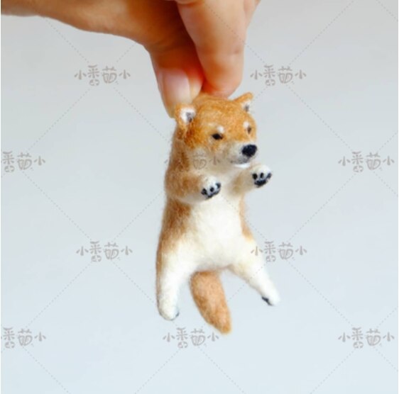 Wollen vilt prik, dier egel, kat, panda, konijn zeehond yucococafe. wollen vilt naaldvilten decoratie knutselen handwerk: H