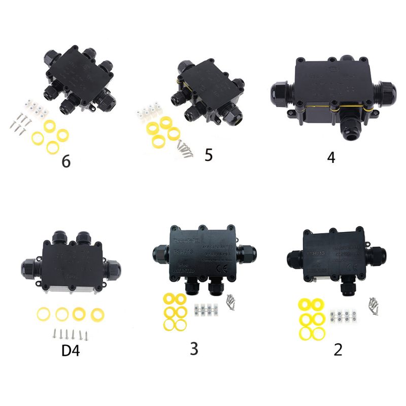 Caixa de junção ip68 uv à prova d' água, ao ar livre, múltiplas formas, plástico, caixa de junção elétrica, conector de fio, protec