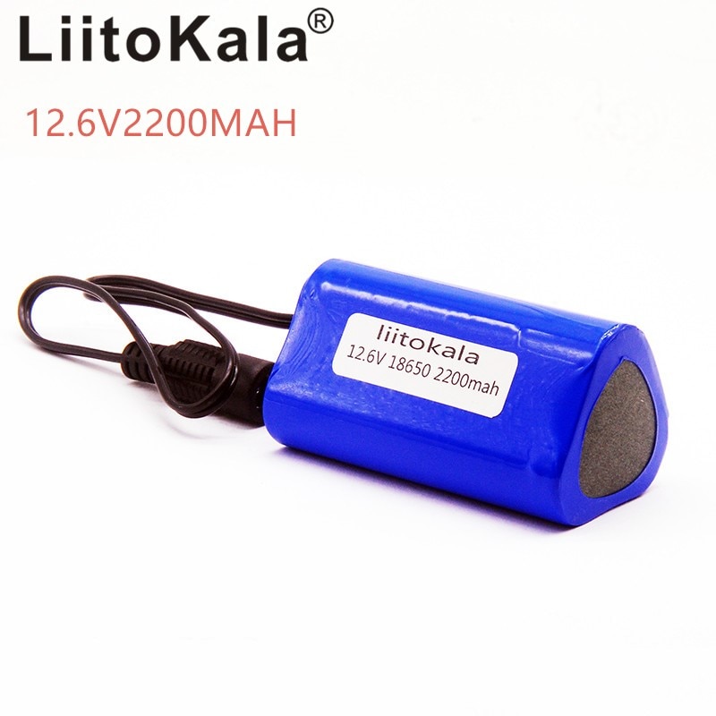 HK LiitoKala draagbare 12 v 2200 mah 18650 lithium batterij oplaadbare batterij pack voor CCTV camera GPS mid 2200 mah