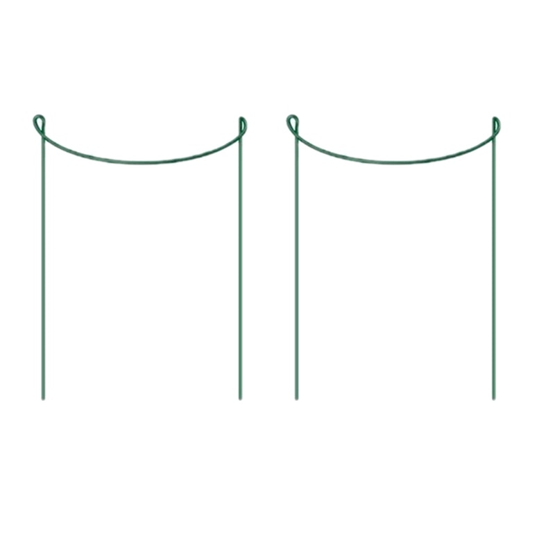 2PCS Semicircular Green Plant Ground Flower Stand Simple Support Flower Shelf Hydrangea Support Frame