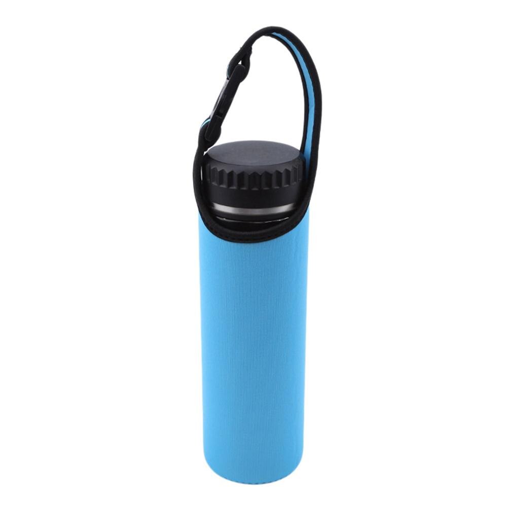 de bolsas térmicas de tela de 5 colores, funda para botellas de agua, portador de manga, bolsas de botellas de agua con aislamiento térmico, Flessenzakken: blue