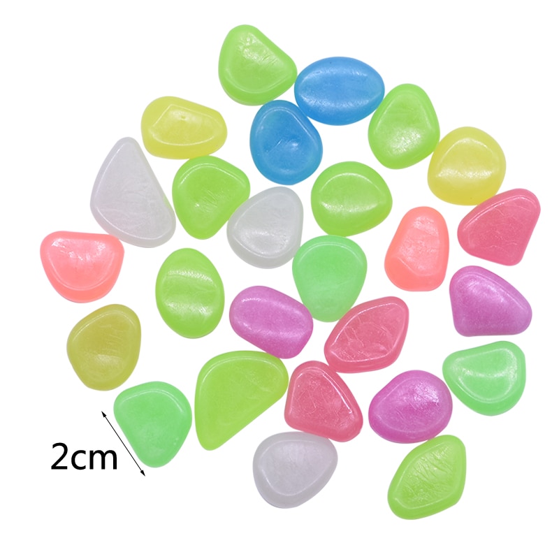 Mini Glow Pebbles Stones Rocks Voor Aquarium Thuis Aquarium Outdoor Decor Tuin Fluorescerende Stenen Lichtgevende Gloeien In Het Donker