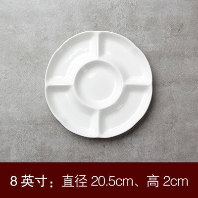 Ceramic circular multi tray five fruit platters fruit platter cold dish snack bar restaurant stewed dish with drie: 1